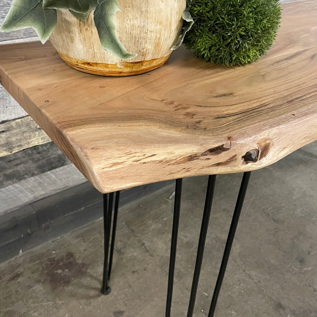 Table console en bois d'acacia Yukon