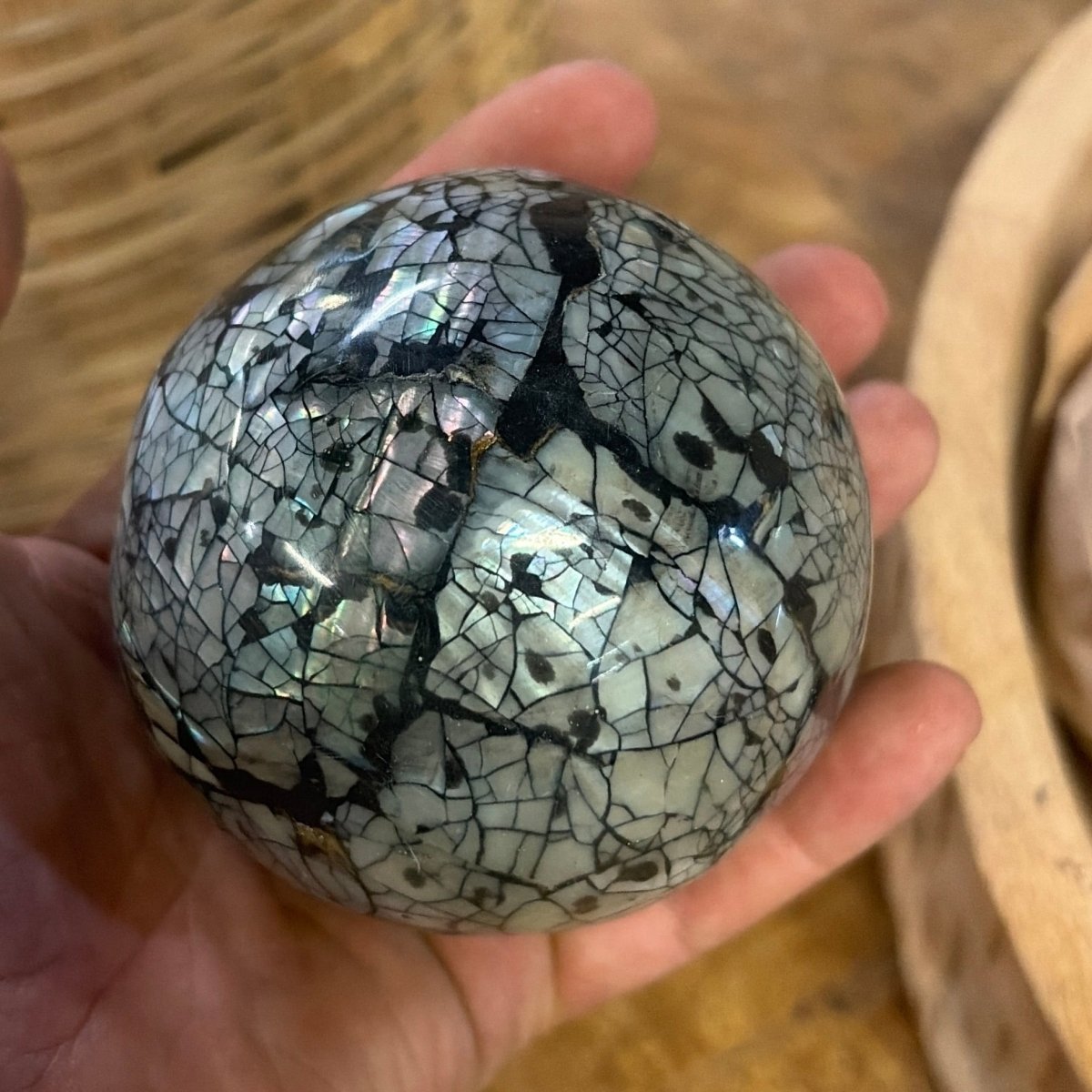 Black Deco Ball L - Rustic Furniture Outlet
