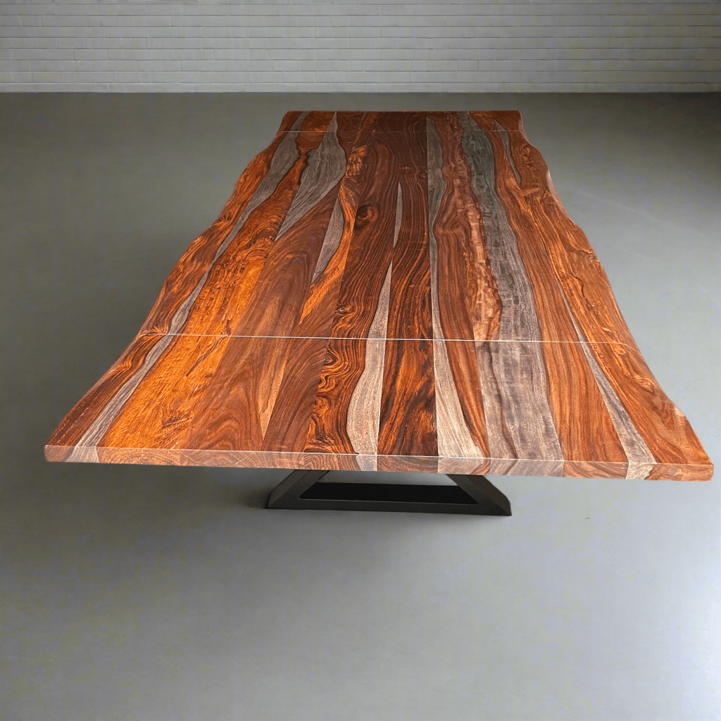 COLTON - Extendable Solid Rosewood Dining Table, 64 inch - 94 inch - Rustic Furniture Outlet