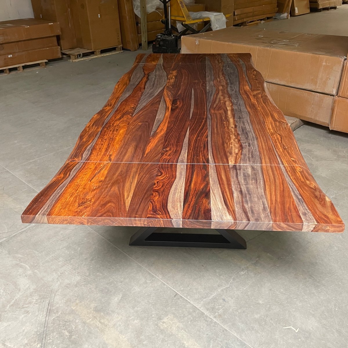 COLTON - Extendable Solid Rosewood Dining Table, 64 inch - 94 inch - Rustic Furniture Outlet