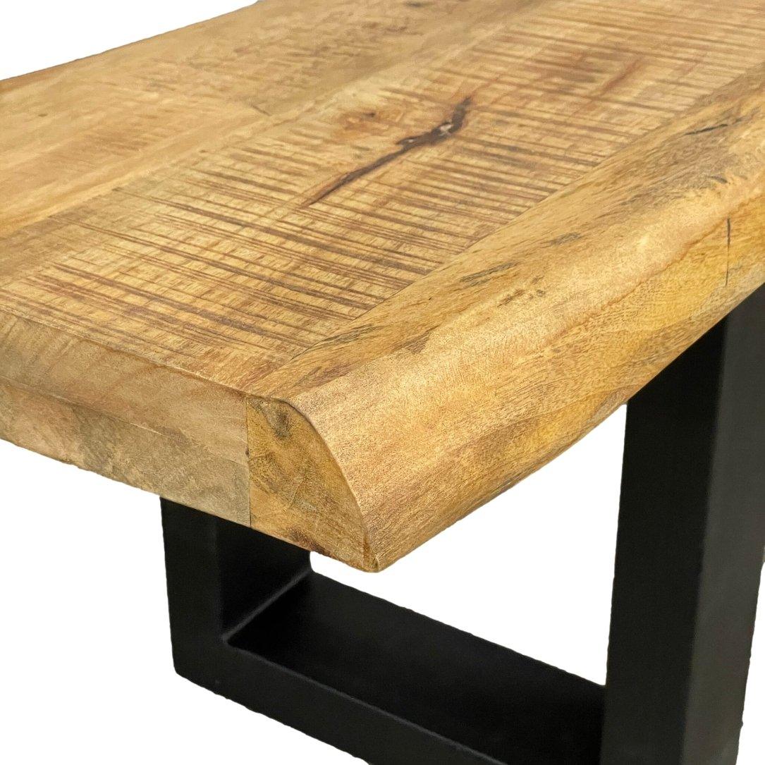 Haynes Natural mango wood bench - Rustic Furniture Outlet