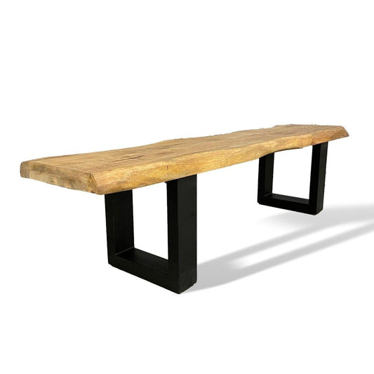 Haynes Natural mango wood bench - Rustic Furniture Outlet