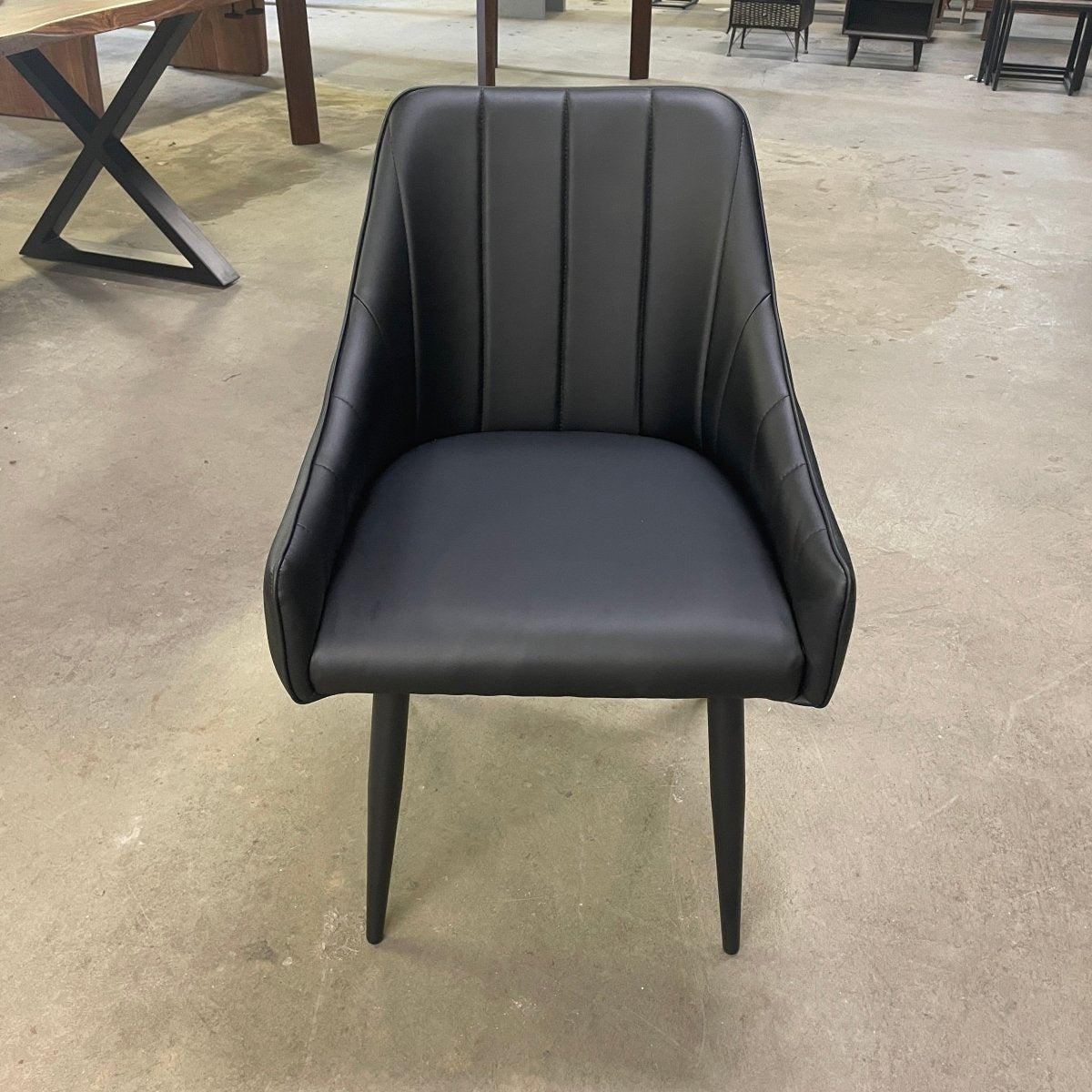 Integrated armrests Black dining chair PROMO (set of two) - Rustic Furniture Outlet