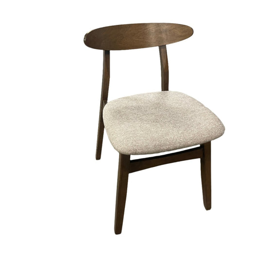 Isku Dining Chair - Brown Walnut/Beige Fabric ( set of 2) - Rustic Furniture Outlet