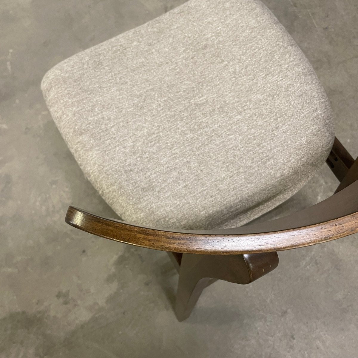 Isku Dining Chair - Brown Walnut/Beige Fabric ( set of 2) - Rustic Furniture Outlet