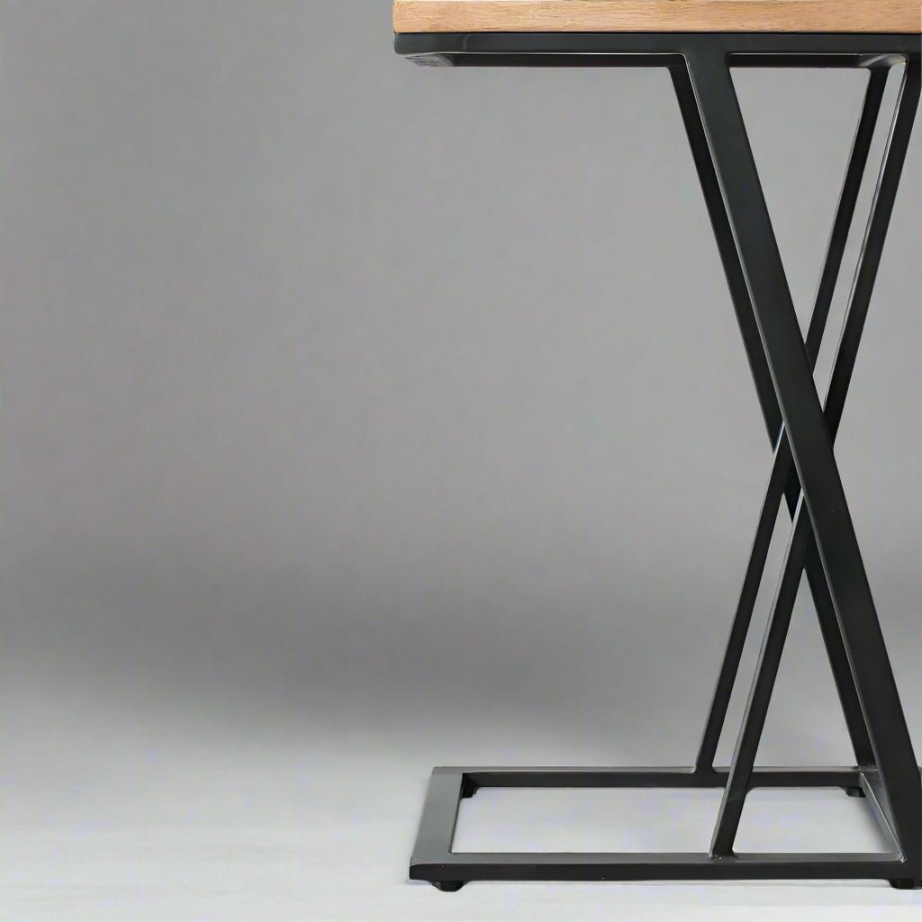 LUCAS - Natural Mango Wood C End Table - Rustic Furniture Outlet