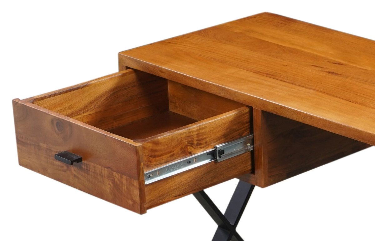 Prisma acacia Wood desk - Rustic Furniture Outlet