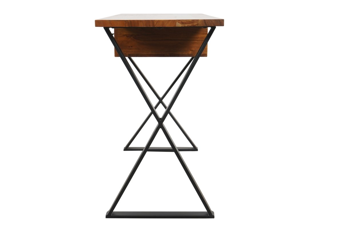 Prisma acacia Wood desk - Rustic Furniture Outlet