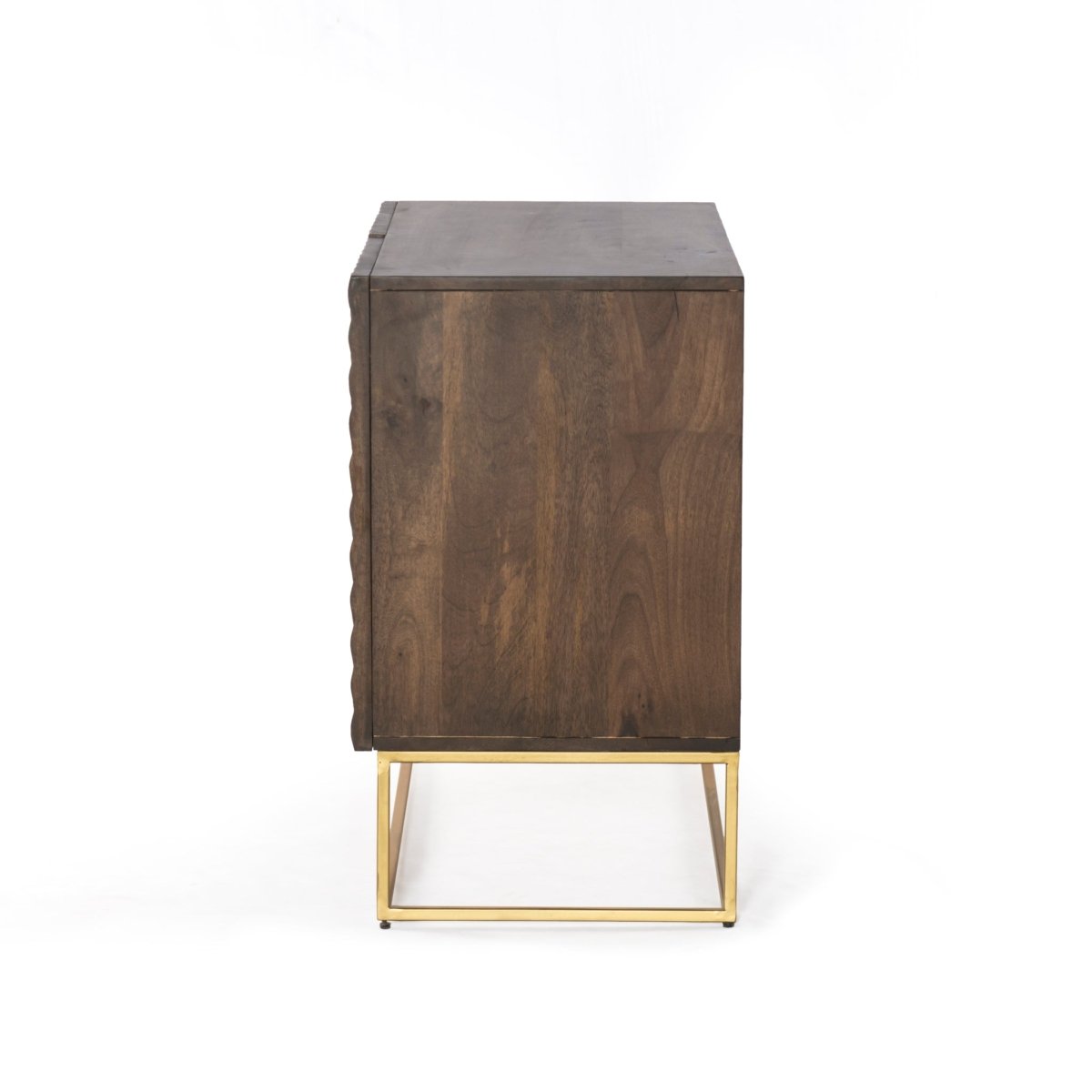 TRIANGLE - 2 doors pyramid pattern mango wood sideboard - Rustic Furniture Outlet