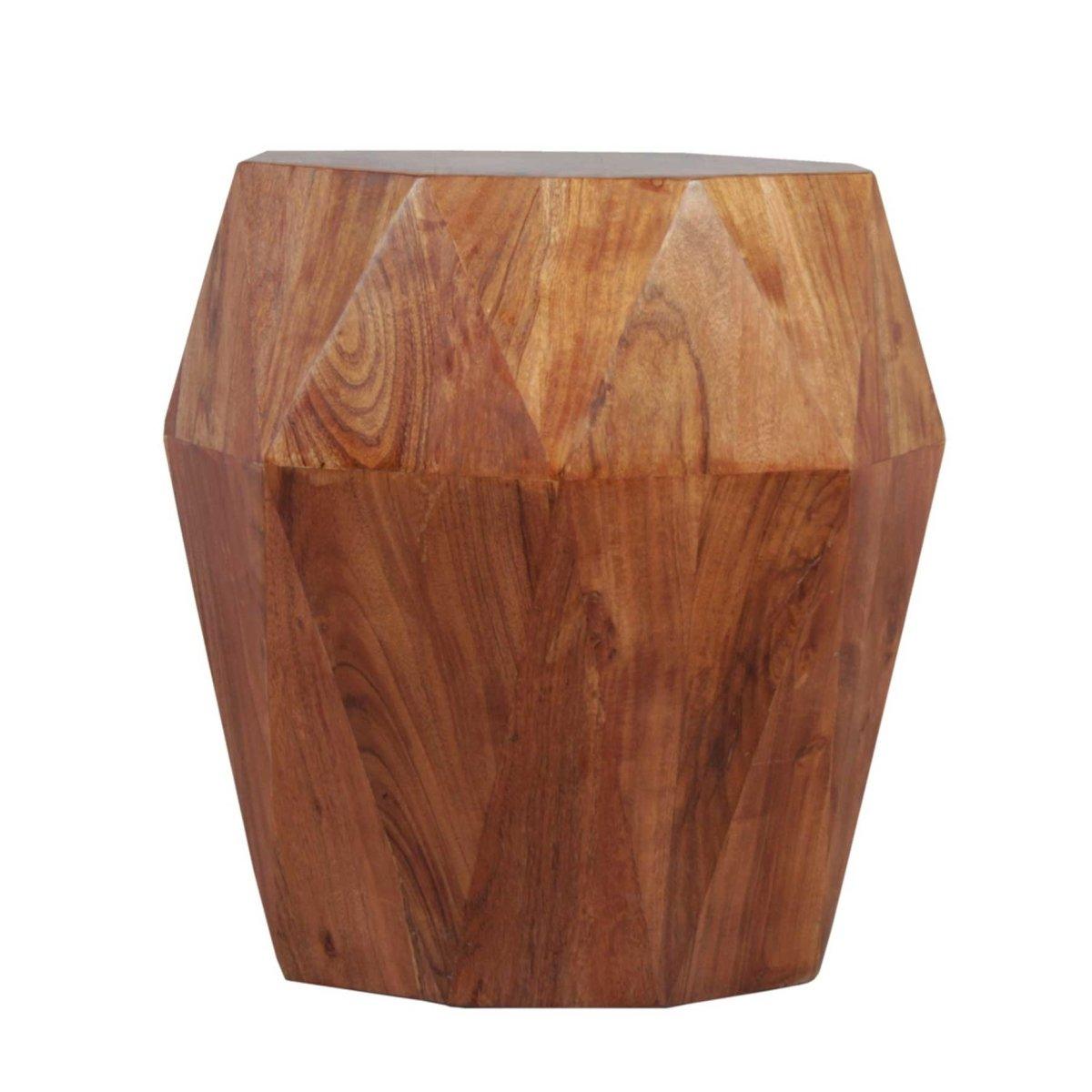 Table de bout en bois d'acacia Diamond - Rustic Furniture Outlet