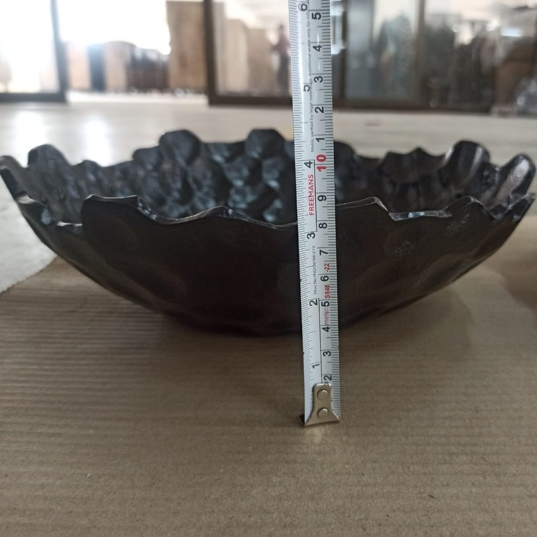 Aluminium Krissy Black Bowl - Rustic Furniture Outlet