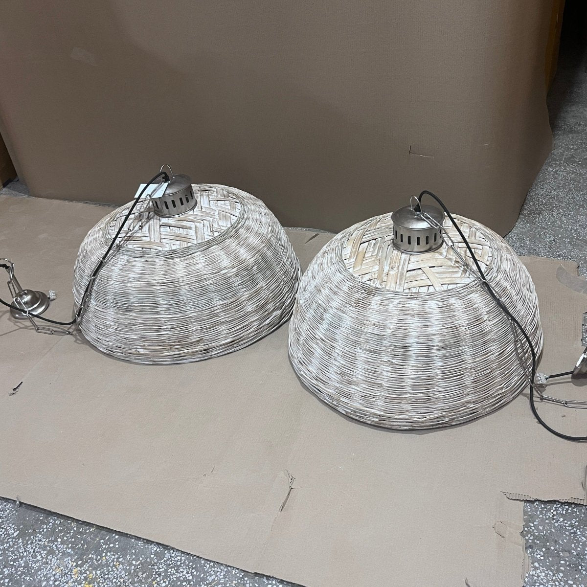 Bamboo wooden ceiling lamp - Rustic Furniture Outlet