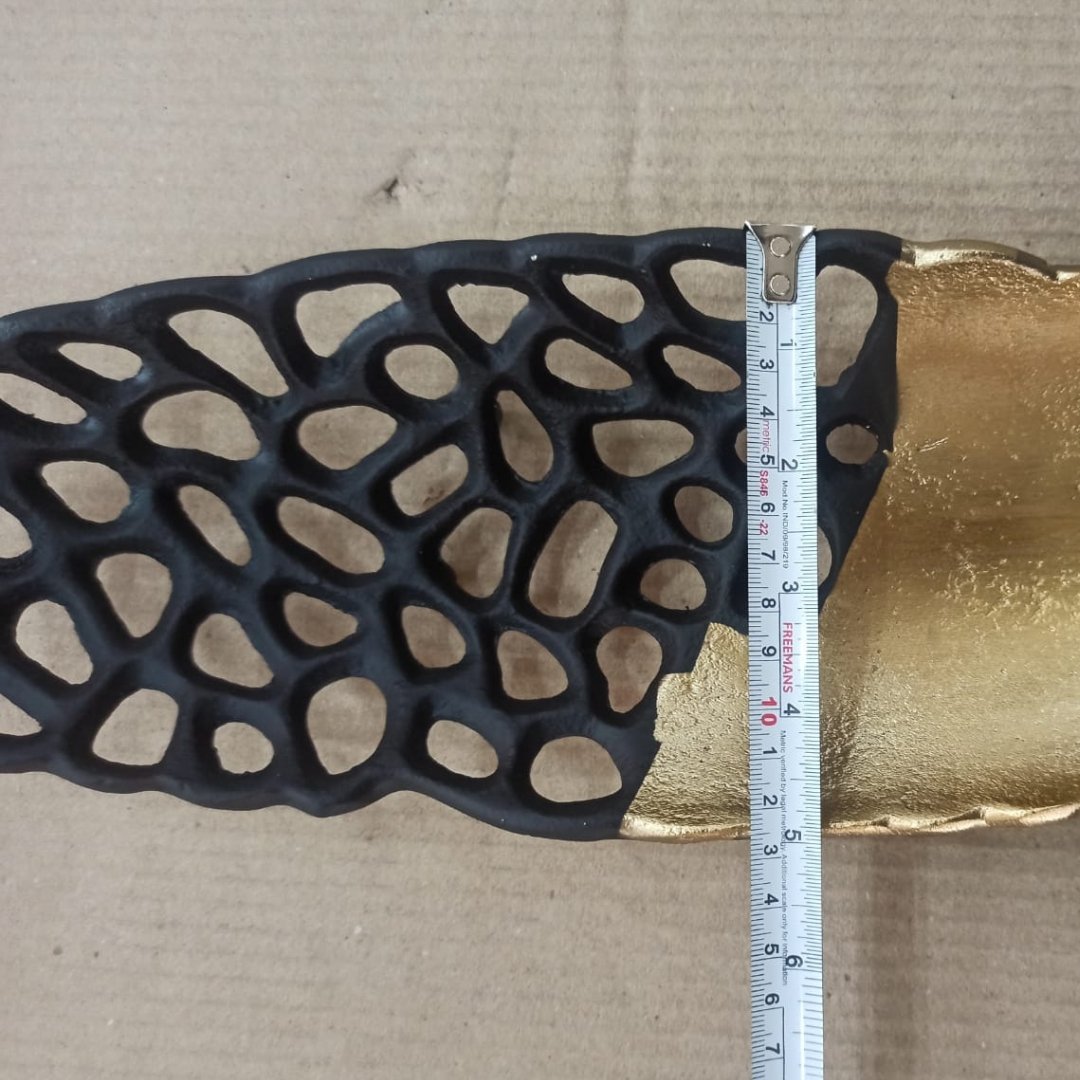 Banana leaf Gloshel tray (set of 2) - Rustic Furniture Outlet