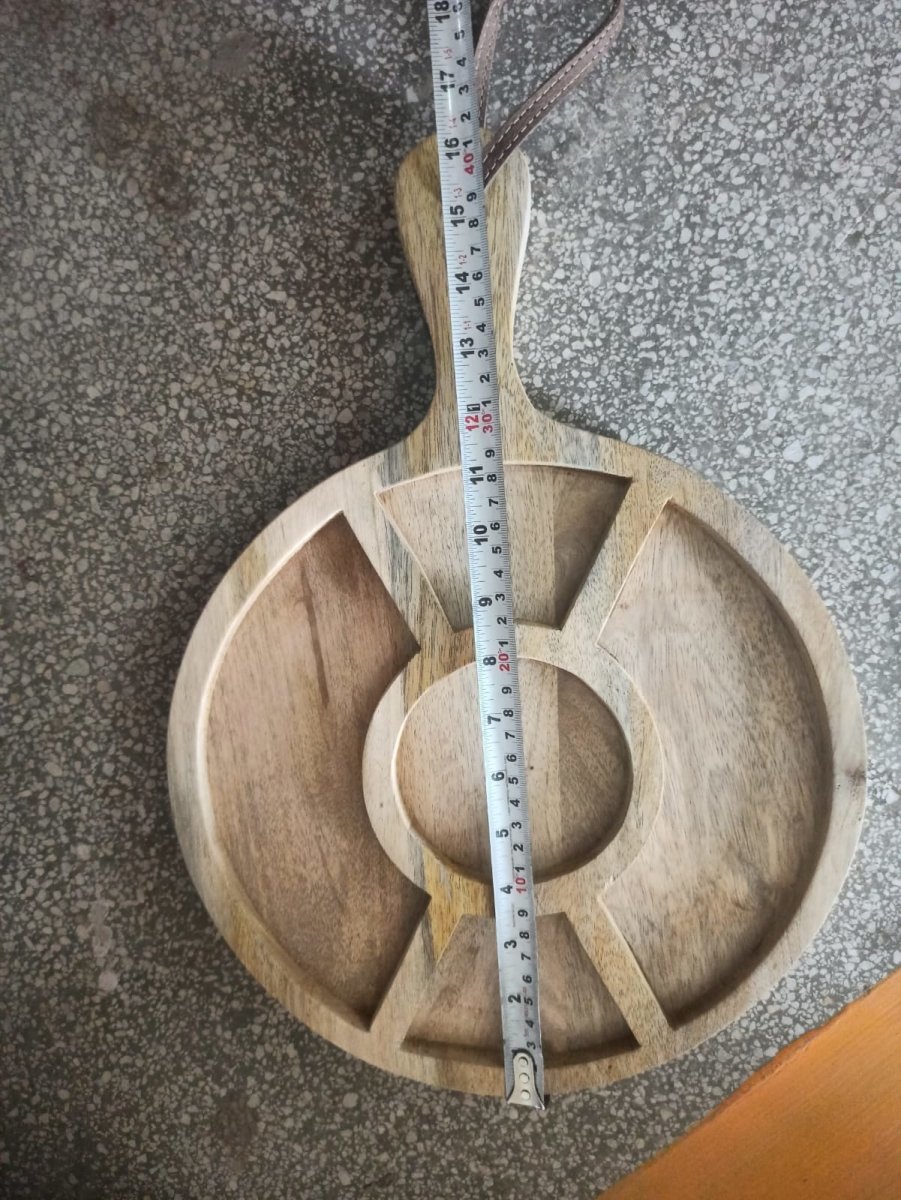 Cagne Mango Wood Snack Serving Tray - Rustic Furniture Outlet