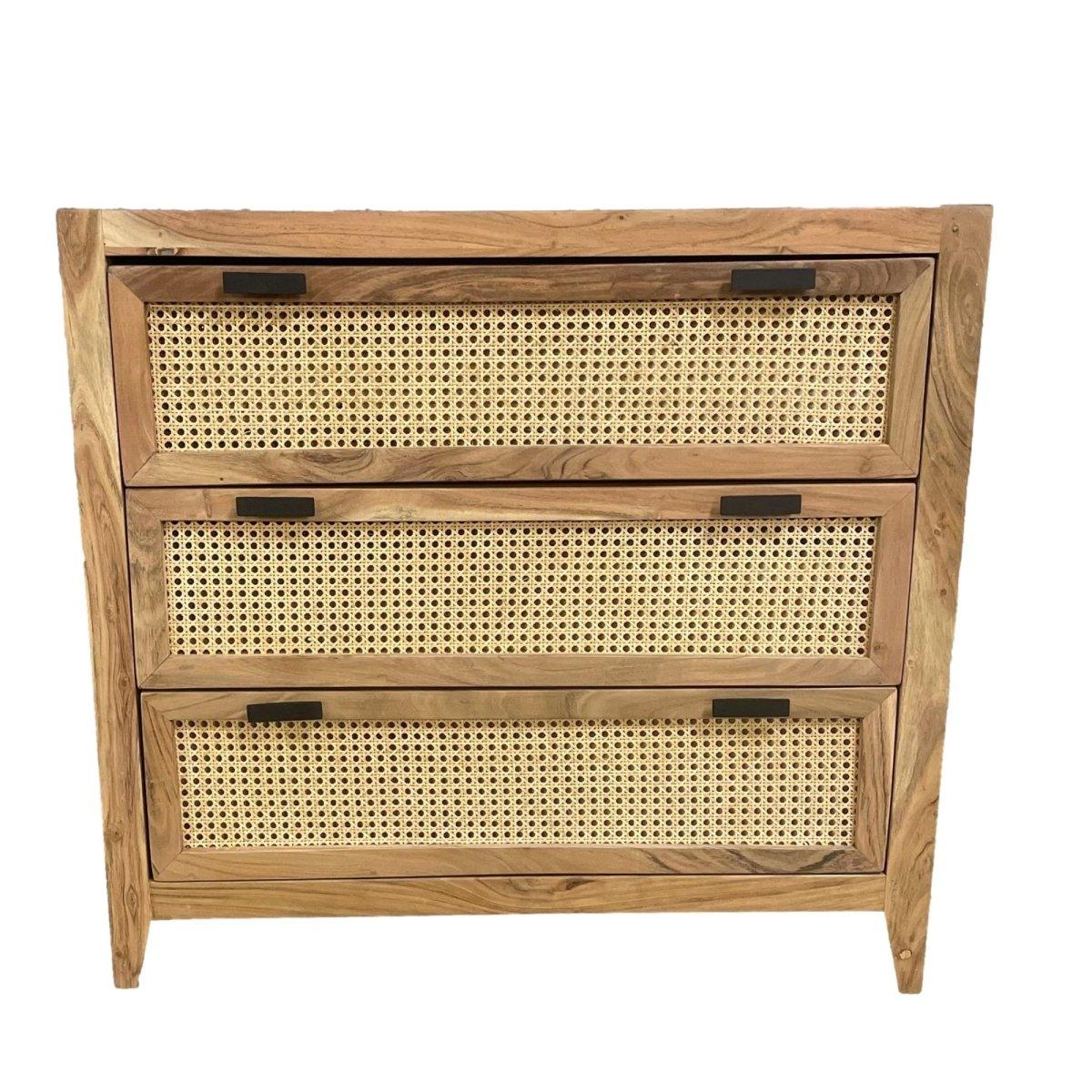 Carmen Cane 3 drawer Dresser - Rustic Furniture Outlet