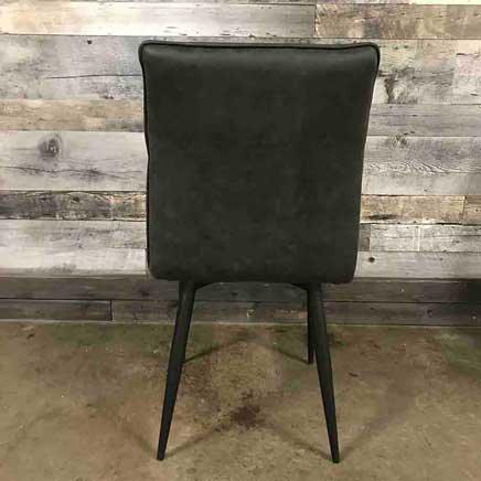 Chaise de salle à manger effet daim charbon (lot de deux) - Rustic Furniture Outlet