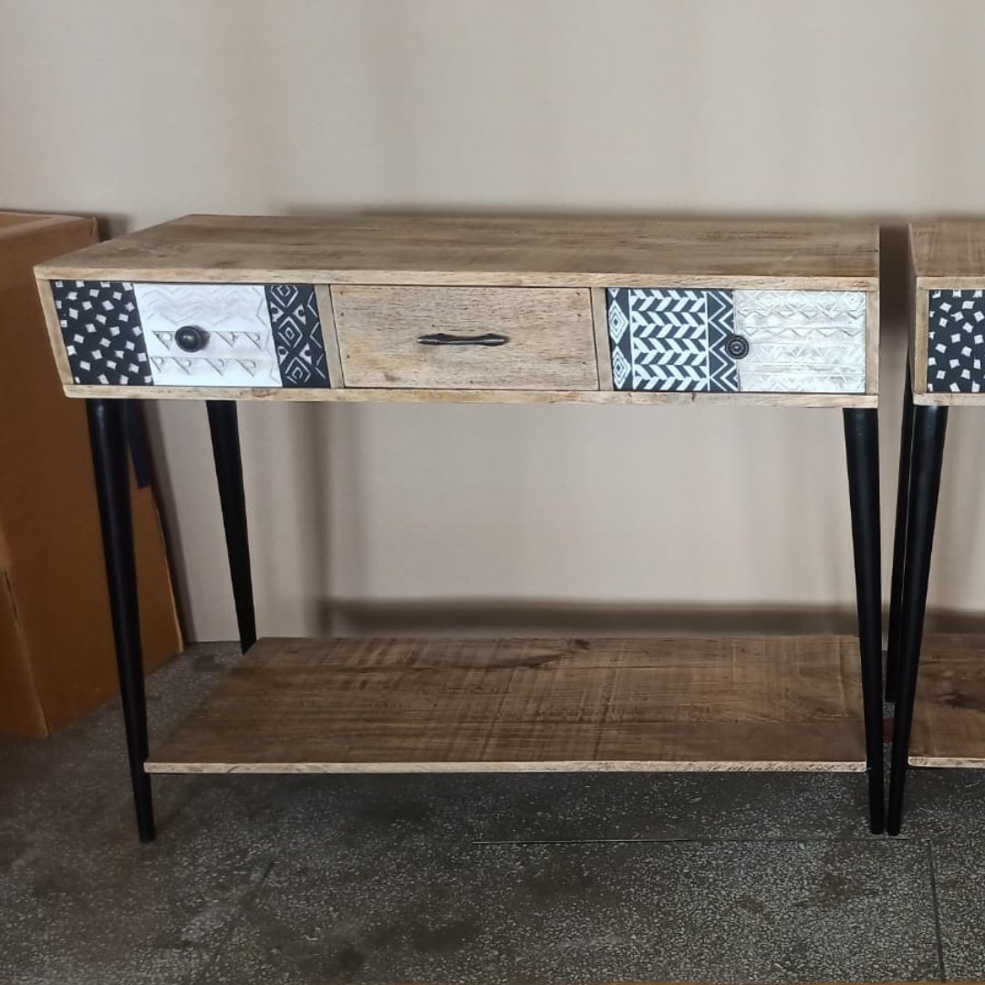 Contigo {3} table console à tiroirs - Rustic Furniture Outlet