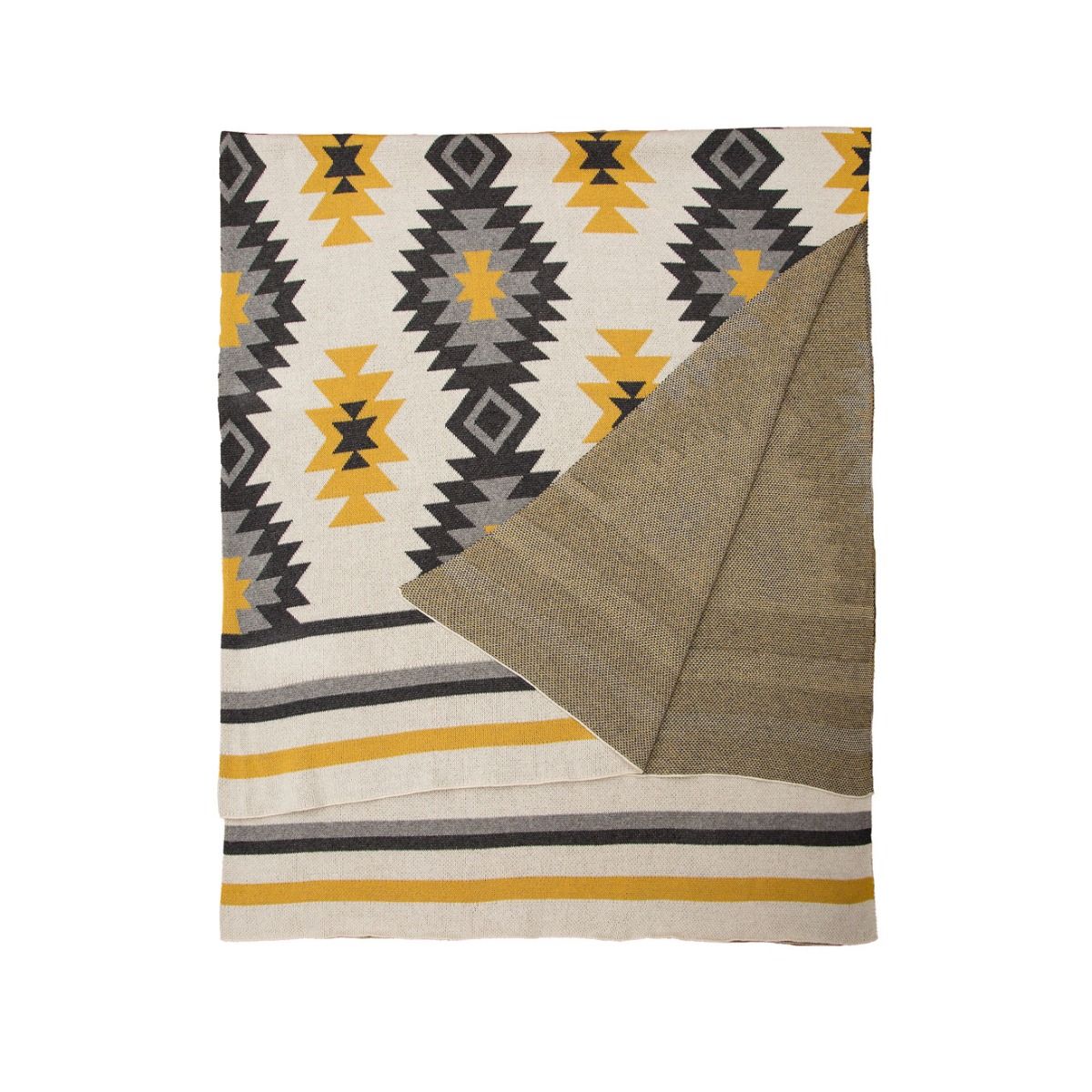Cooly-Wooly Aztec Print Throw - Rustic Furniture Outlet