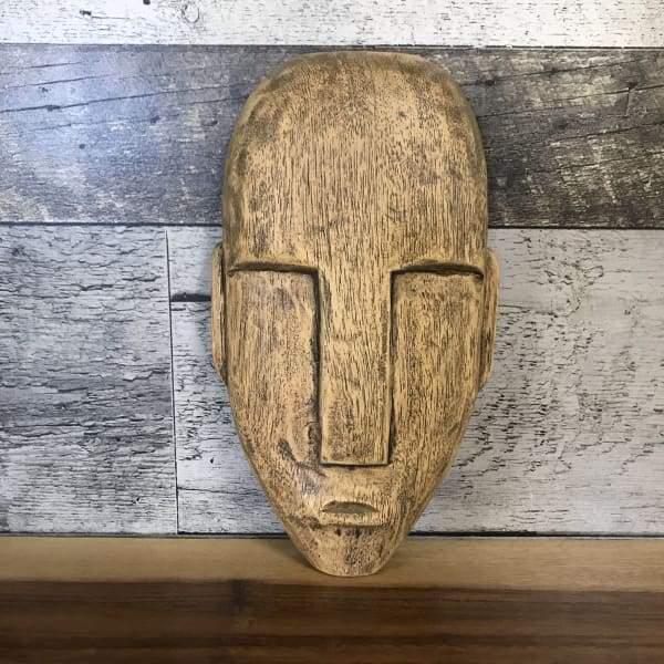 Masque décoratif en bois sculpté - Rustic Furniture Outlet
