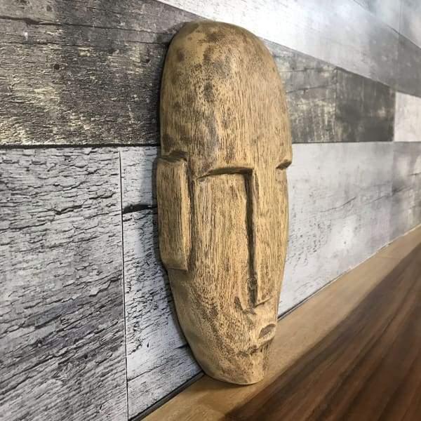Masque décoratif en bois sculpté - Rustic Furniture Outlet