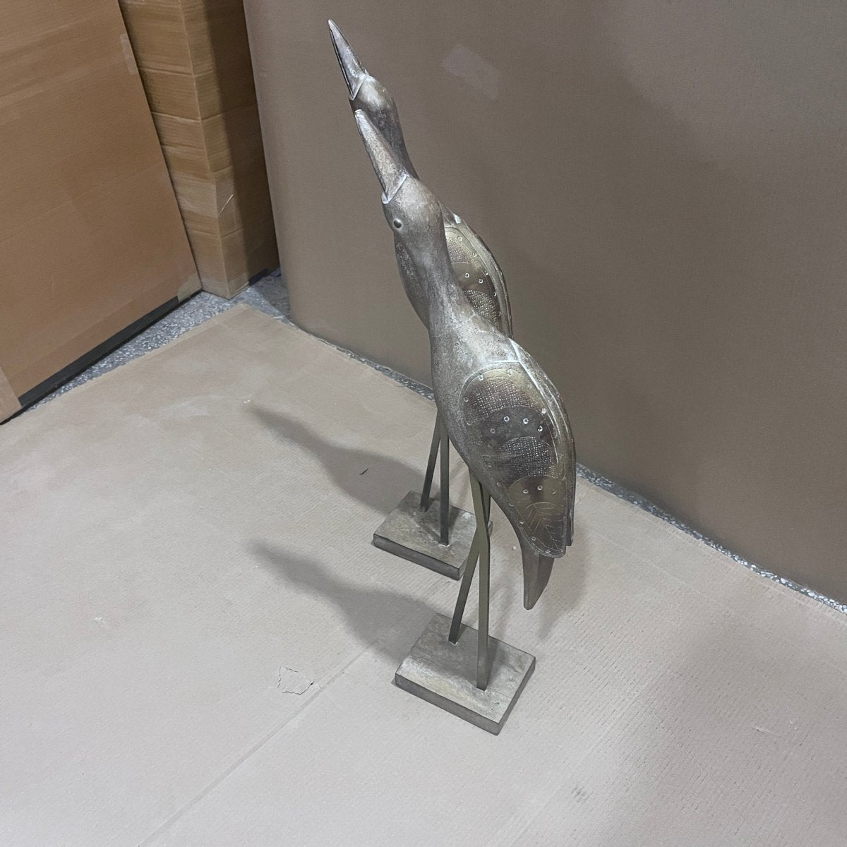 Decorative standing wooden bird - Rustic Furniture Outlet