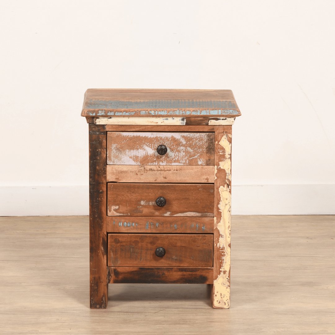 Table de nuit à tiroirs 3 écologique - Rustic Furniture Outlet