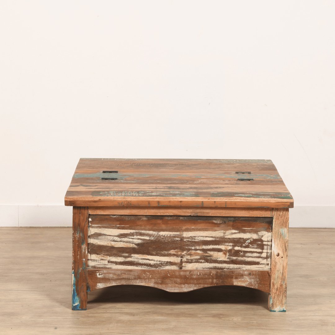 Eco-Friendly square trunk coffee table - Rustic Furniture Outlet