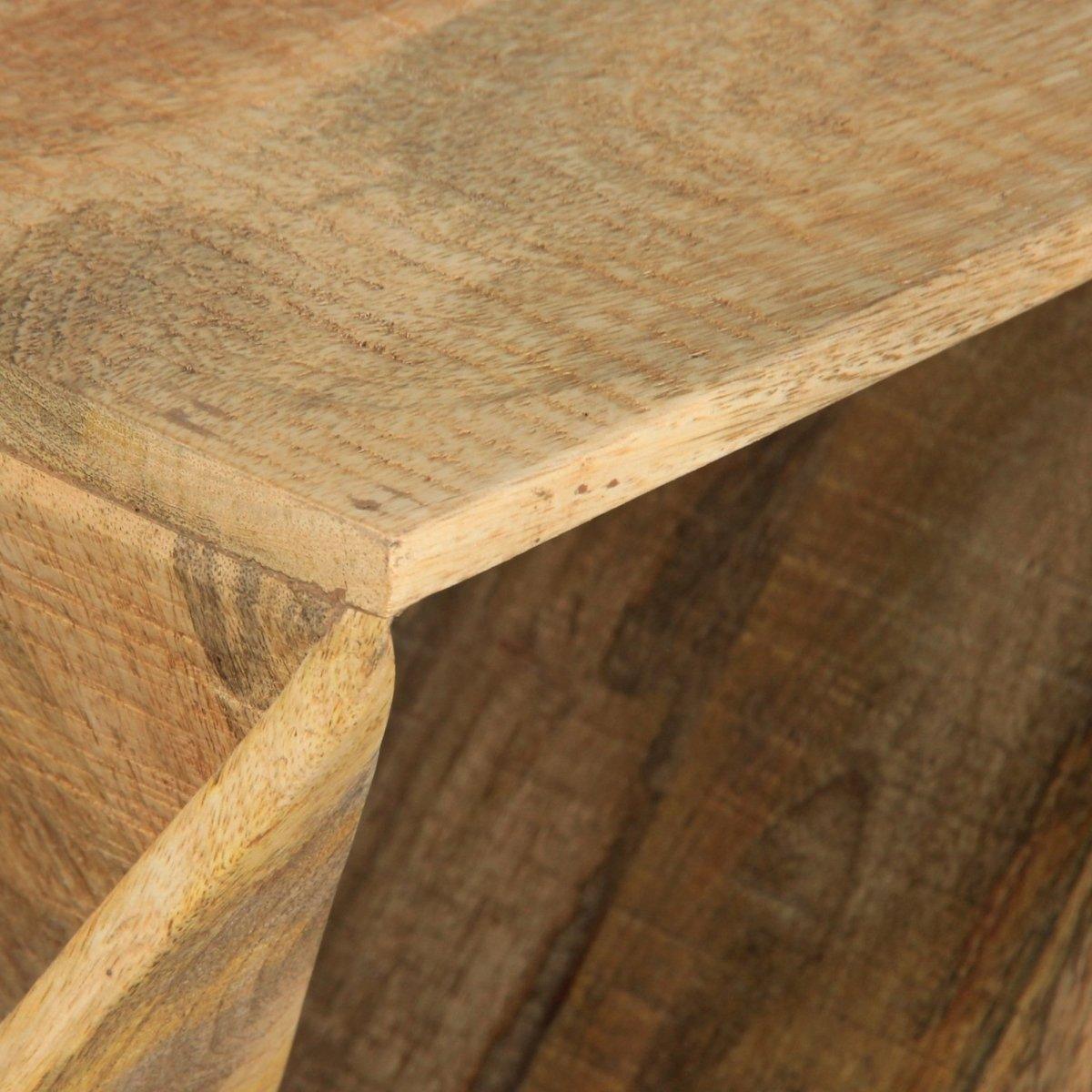 Felt Illusion Table de bout en bois de manguier - Rustic Furniture Outlet