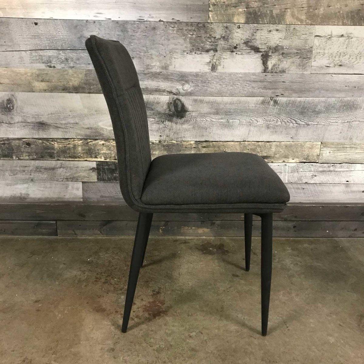 Chaise de salle à manger en velours côtelé gris (ensemble de deux) - Rustic Furniture Outlet