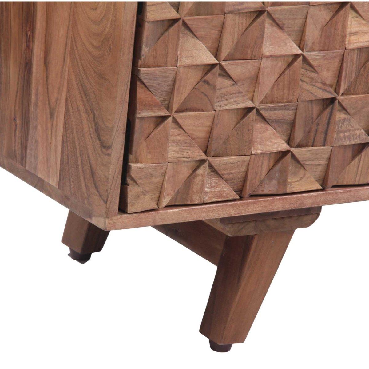 Meuble TV en bois d'acacia du Kenya - Rustic Furniture Outlet