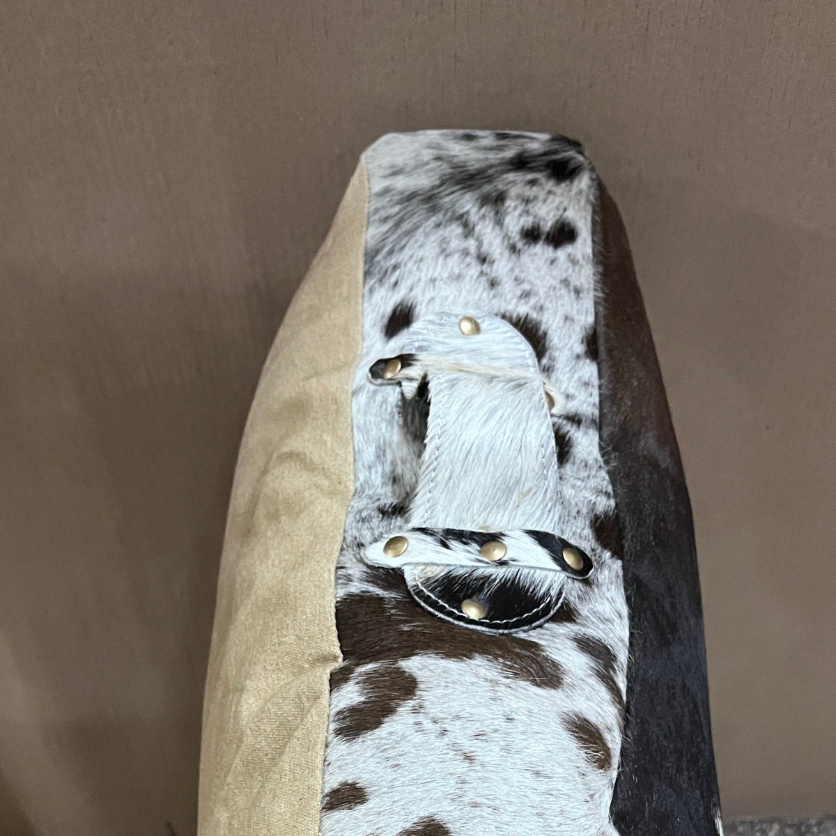 Leather hide floor pouf cushion - Rustic Furniture Outlet