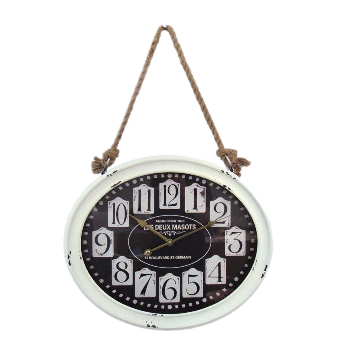 Les deux mascot antique wall clock - Rustic Furniture Outlet