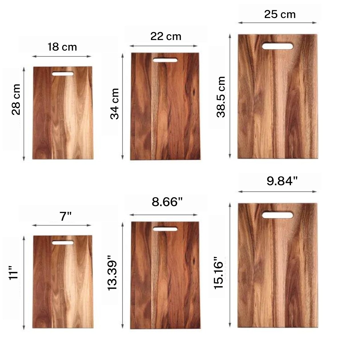Planche à découper en bois d'acacia de qualité supérieure - Rustic Furniture Outlet