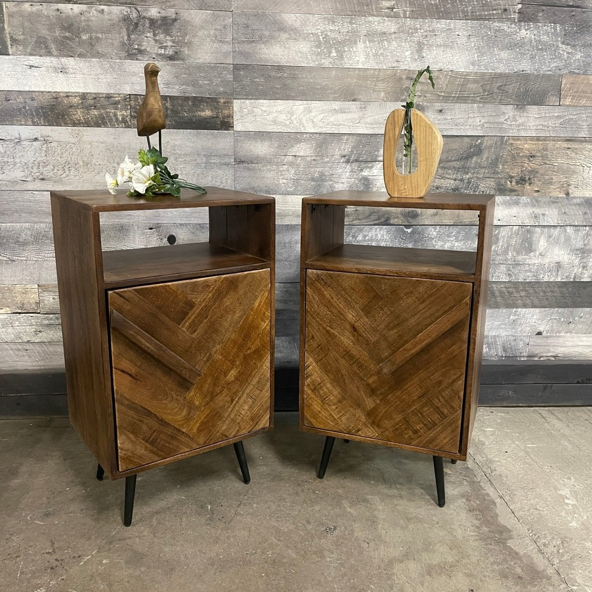 Renn Mango Wood Nightstand - Rustic Furniture Outlet