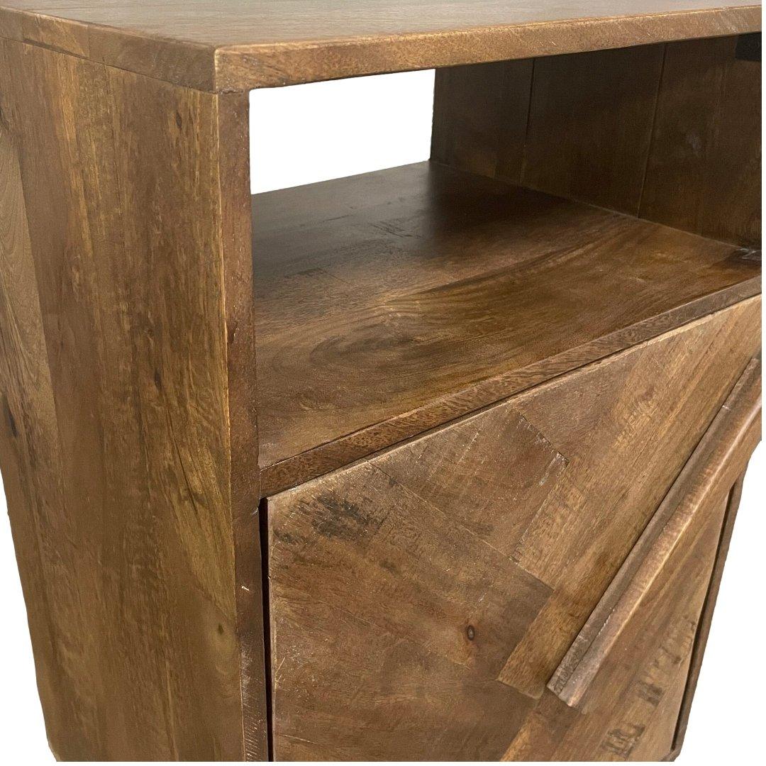 Table de chevet en bois de manguier Renn - Rustic Furniture Outlet