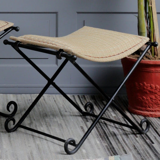 Sawana Boho Foot Stool - Rustic Furniture Outlet
