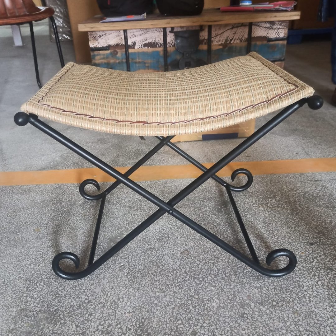 Sawana Boho Foot Stool - Rustic Furniture Outlet