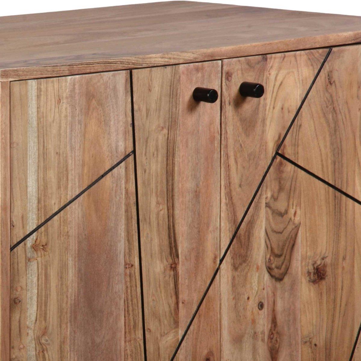 Meuble de bar en bois d'acacia Scott - Rustic Furniture Outlet