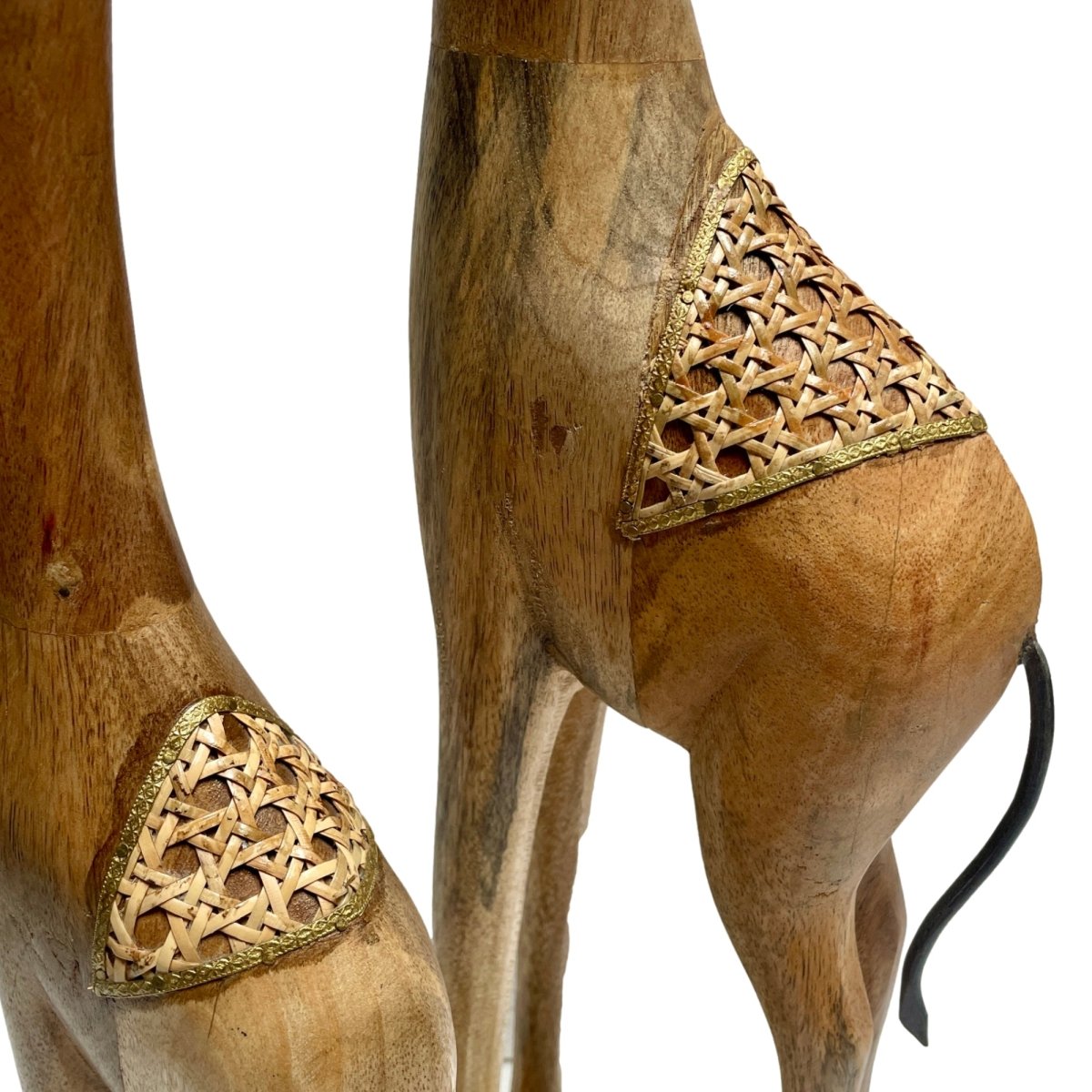 Set of 2 Mango wood Giraffe - Rustic Furniture Outlet