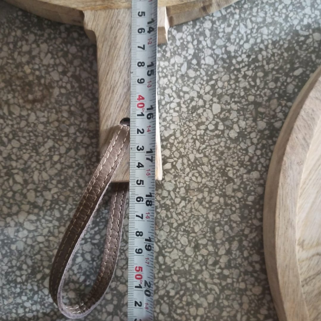 Signature Round Mango Wood Pizza Paddle - Rustic Furniture Outlet