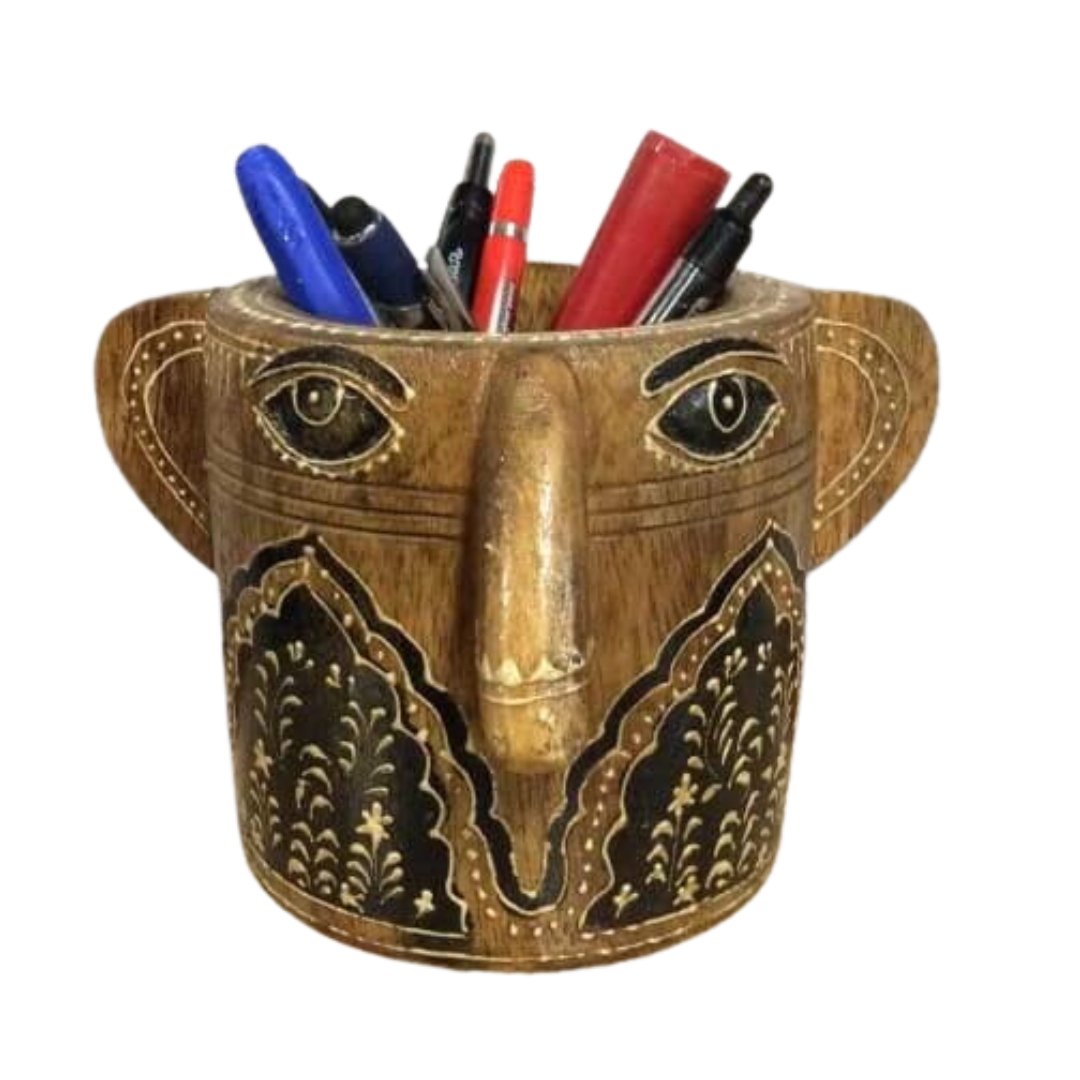 Solid wood Decorative Mug with hand painted accents - Rustic Furniture Outlet