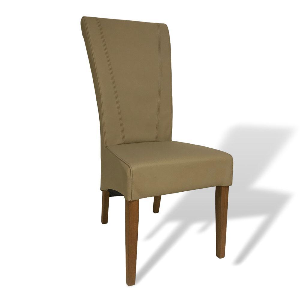 Chaise de salle à manger en cuir pleine fleur 100% à dossier haut Sophie (ensemble de deux) - Rustic Furniture Outlet