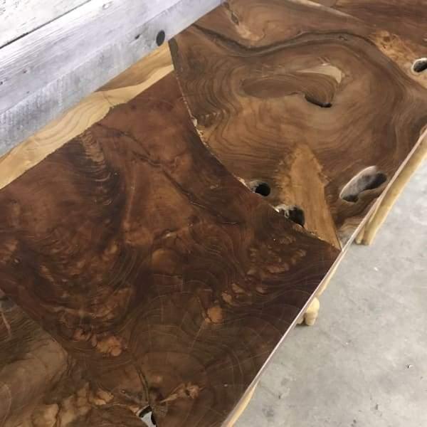 Teak Wood Console Table - Rustic Furniture Outlet