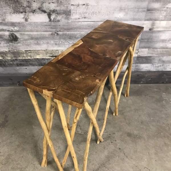 Teak Wood Console Table - Rustic Furniture Outlet