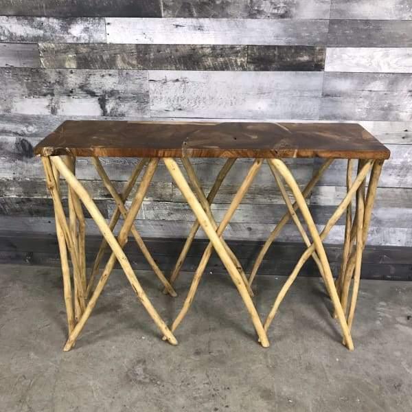 Teak Wood Console Table - Rustic Furniture Outlet