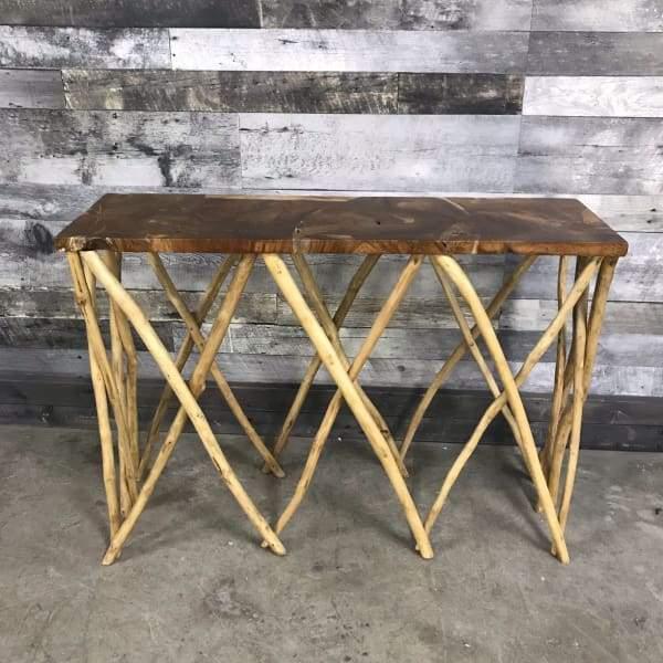 Table console en bois de teck - Outlet de meubles rustiques