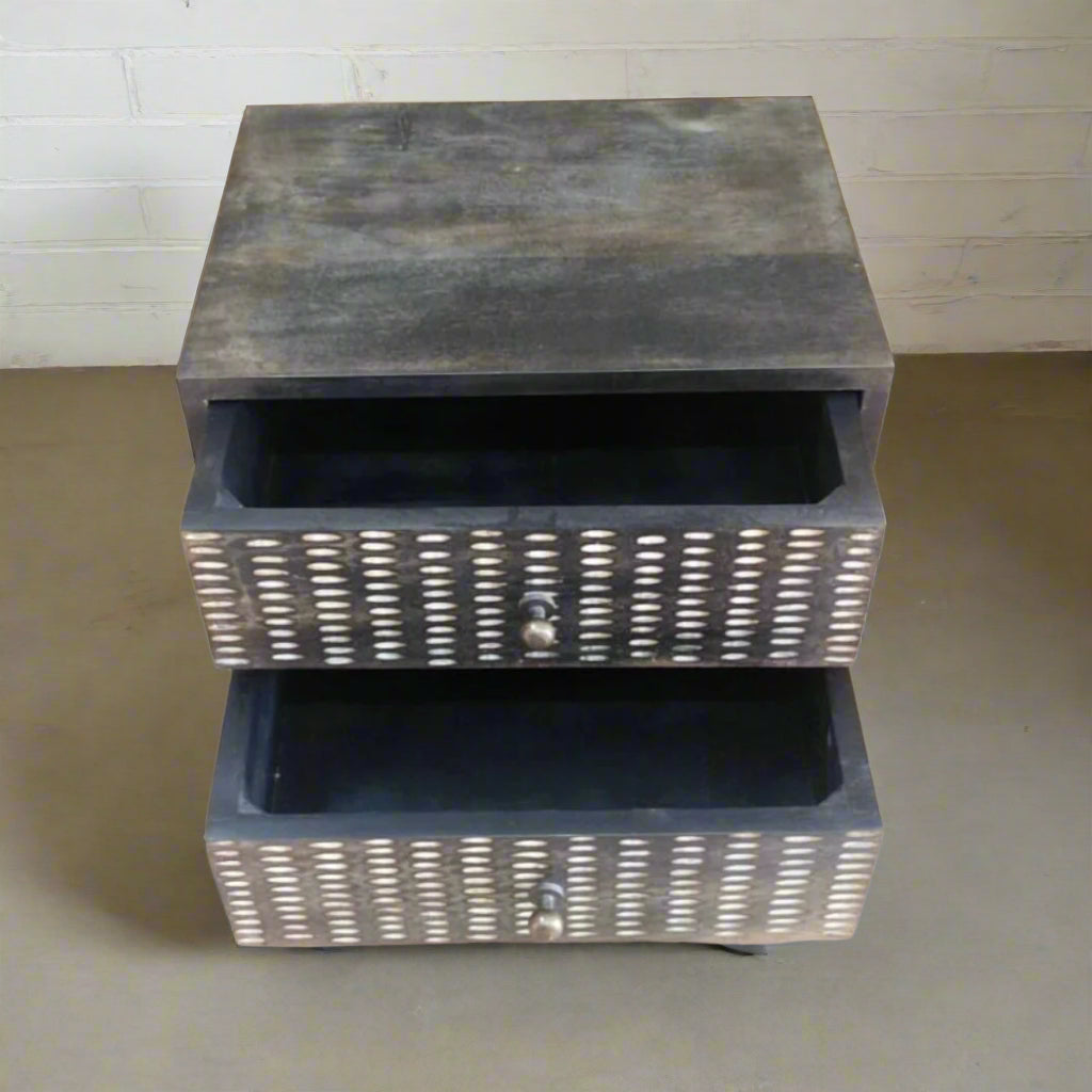 Tex 2 drawer nightstand - Rustic Furniture Outlet