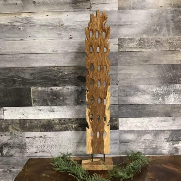 Tree Wooden Deco on Stand L - Rustic Furniture Outlet