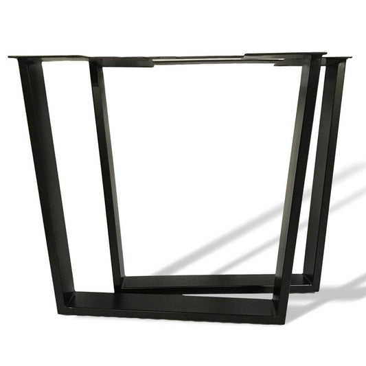 U-Style Industrial black metal table Legs (Set of 2) - Rustic Furniture Outlet