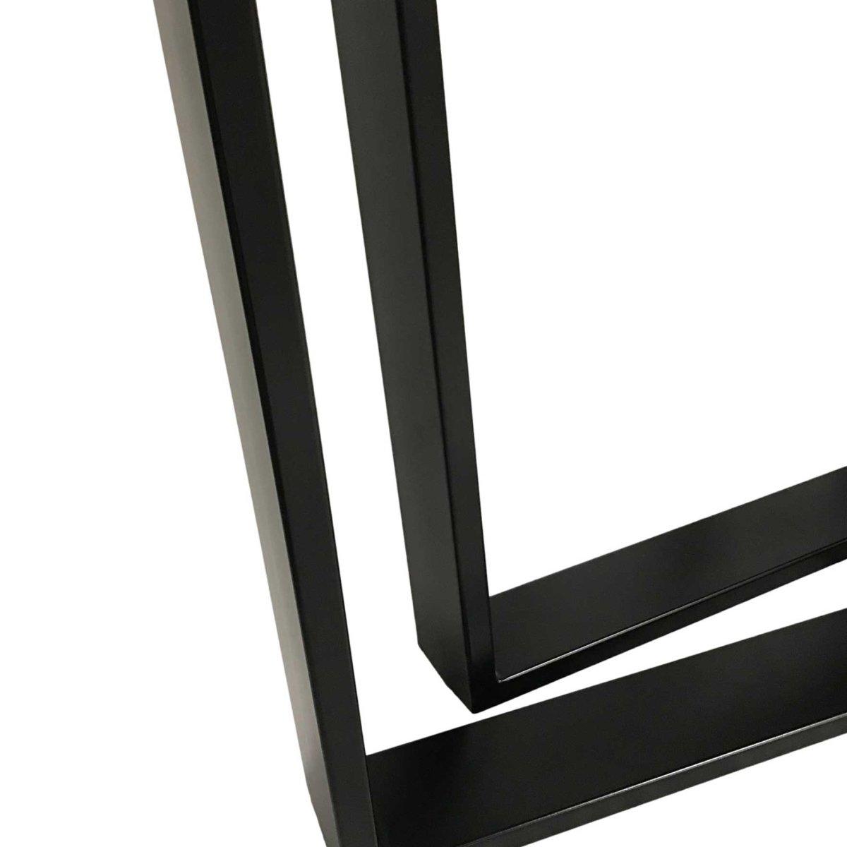 Pieds de table en métal noir industriel de style U (Ensemble de 2) - Rustic Furniture Outlet